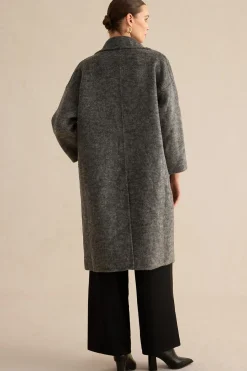 MICAS Outerwear|Outerwear-100% Wool Pocket Coat WHITE