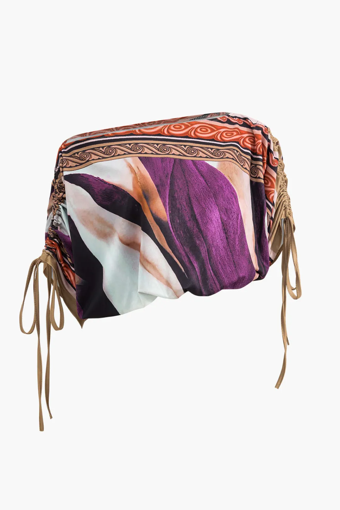 MICAS Skirt Sets-Abstract Floral Print Long Sleeve Top And Midi Skirt Set MULTICOLOR