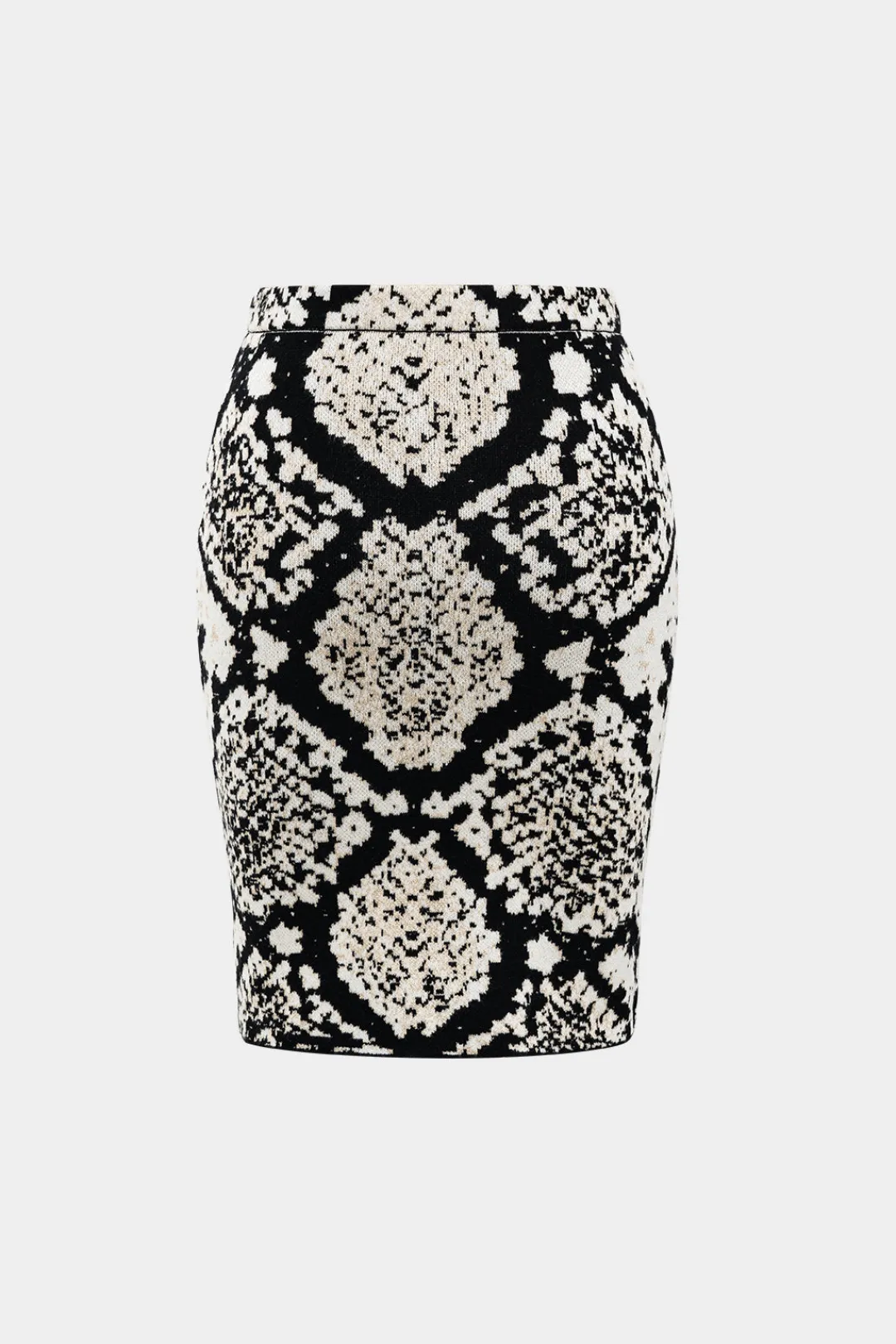 MICAS Knitwear|Knit Sets-Abstract Pattern Knit Tank Top And Skirt Set Contrast Color