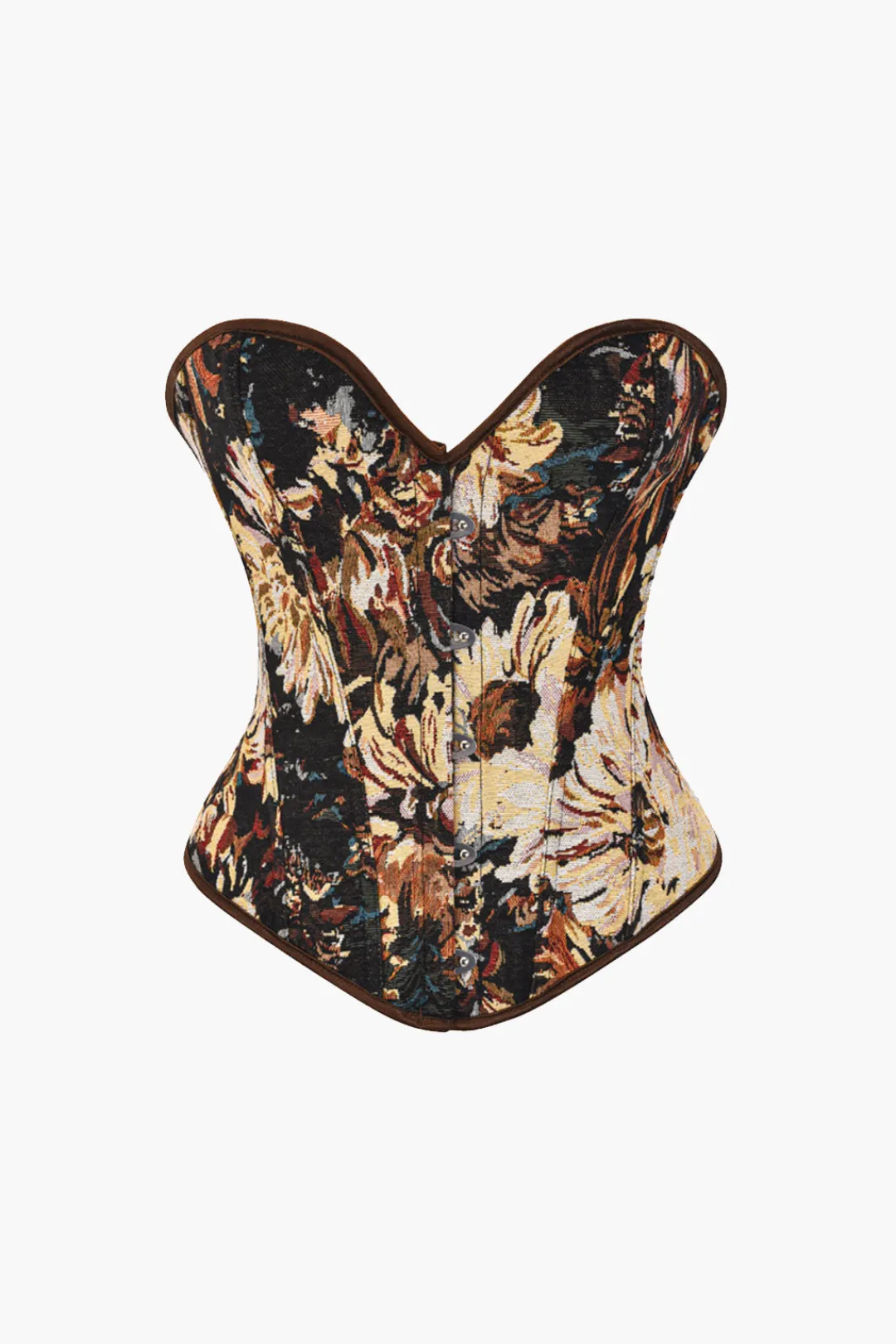 MICAS Tube Tops|Corset & Bustier Tops-Abstract Print Braided Tie Corset Top