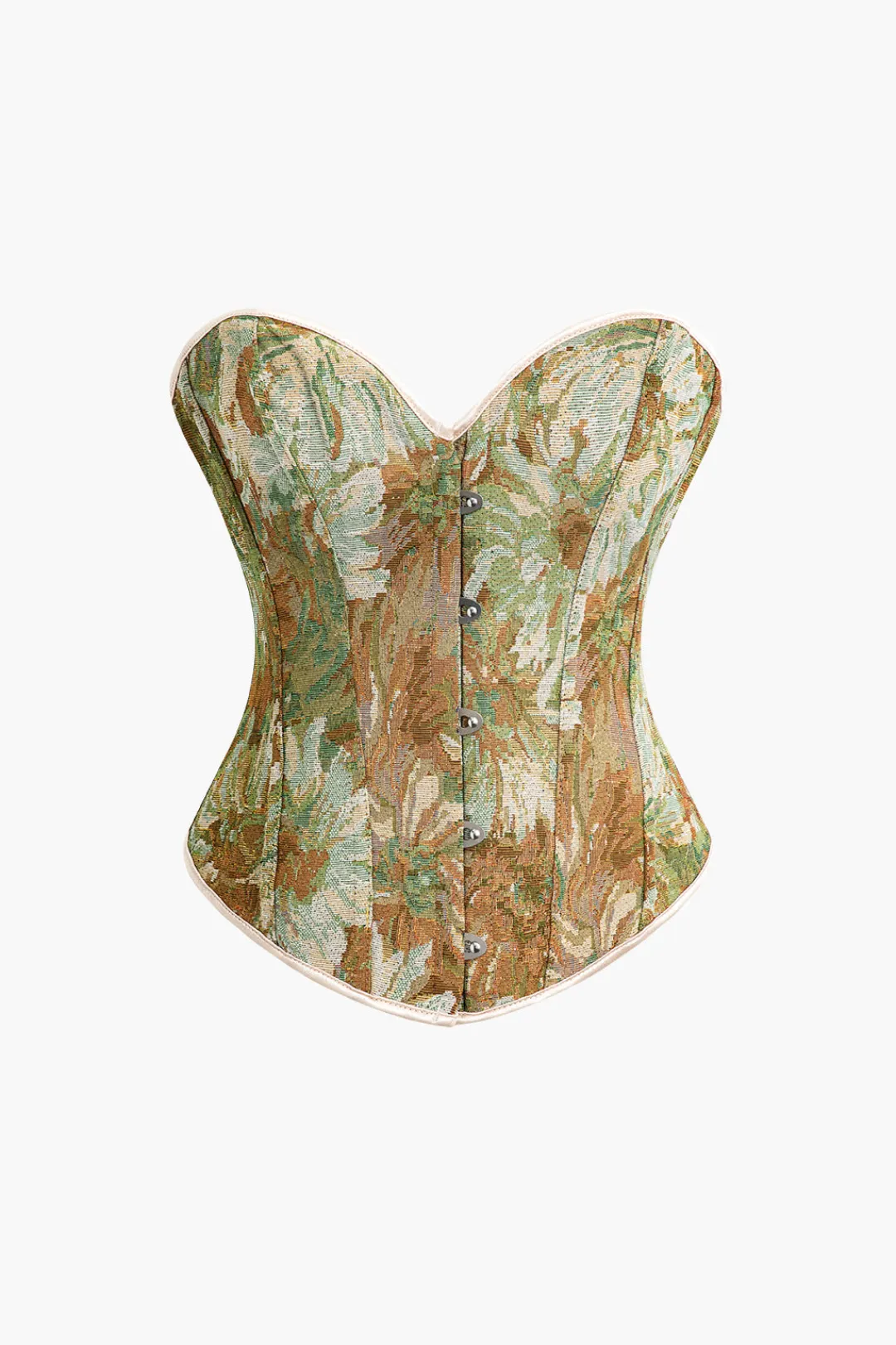 MICAS Tube Tops|Corset & Bustier Tops-Abstract Print Braided Tie Corset Top