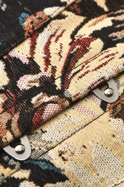 MICAS Tube Tops|Corset & Bustier Tops-Abstract Print Braided Tie Corset Top