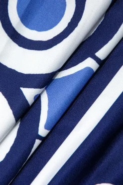 MICAS Pants-Abstract Print Drawstring Wide Leg Pants