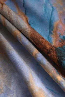 MICAS Midi Dresses-Abstract Print Fitted Midi Slip Dress