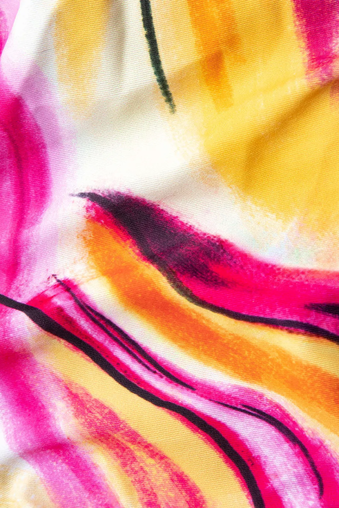 MICAS Swimwear|Vacation Sets-Abstract Print Halter Tummy Control One-piece Swimsuit And Knot Mini Sarong Skirt Set MULTICOLOR