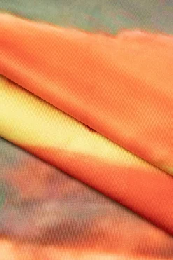 MICAS Long Sleeve Tops|Long Sleeves Tops-Abstract Print Long Sleeve Crop Top YELLOW