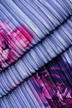 MICAS Maxi Dresses-Abstract Print Plisse Strapless Maxi Dress