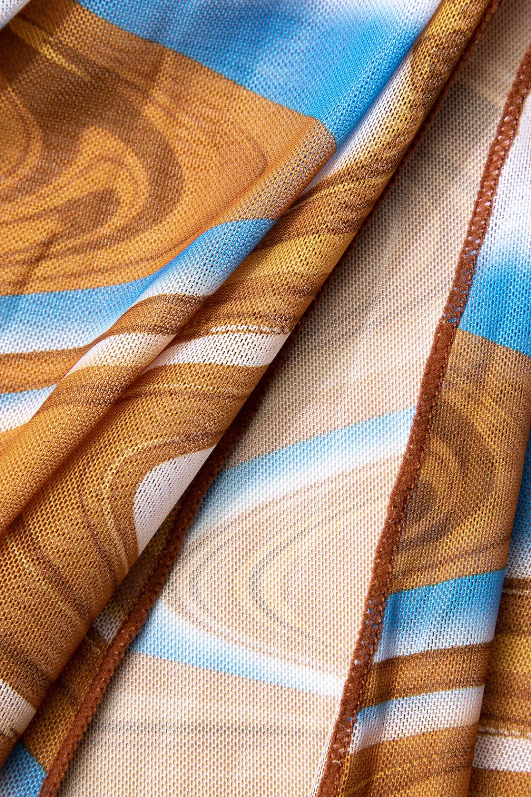 MICAS Swimwear|Vacation Sets-Abstract Print Tie Halter Bikini And Slit Midi Dress Swimsuit Set MULTICOLOR