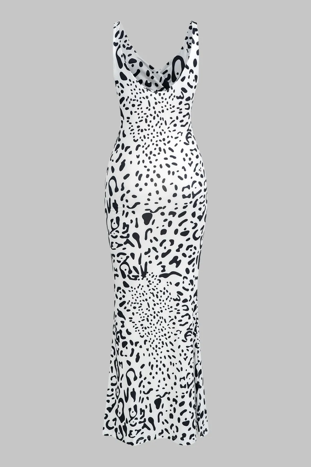 MICAS Maxi Dresses-Abstract Print V-neck Sleeveless Maxi Dress Contrast Color