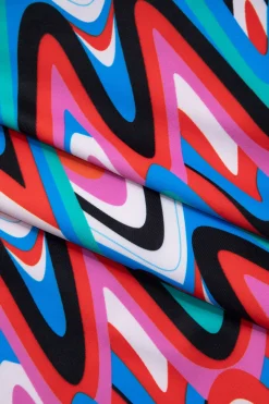 MICAS Swimwear-Abstract Printed Fringe Cover Up MULTICOLOR