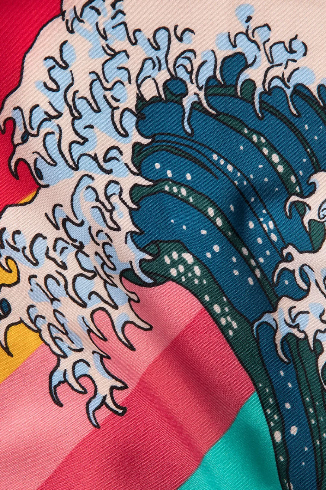 MICAS Swimwear-Allover Print Kimono Sleeve Cover Up MULTICOLOR