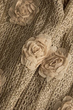 MICAS Pant Sets|Vacation Sets-Appliques Drawstring Trouser Set LIGHT BROWN