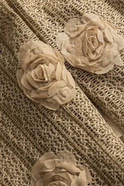 MICAS Pant Sets|Vacation Sets-Appliques Drawstring Trouser Set LIGHT BROWN