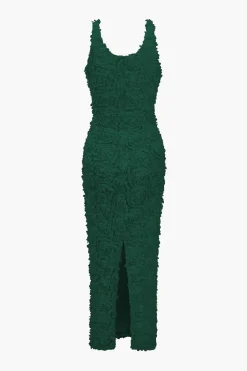 MICAS Maxi Dresses-Appliques V-neck Slit Maxi Dress