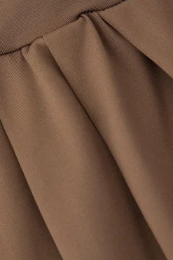 MICAS Pant Sets-Asymmetric Knotted Cami Top And Pleated Pants Set BROWN