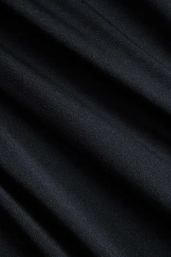 MICAS Skirt Sets-Asymmetric Metal Floral Decor Top And Skirt Set BLACK