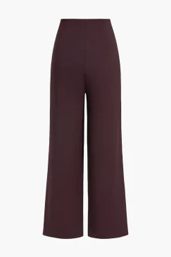 MICAS Pants-Asymmetric Wide-Leg Pants BURGUNDY