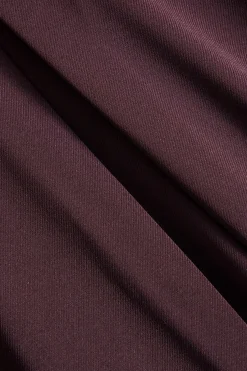 MICAS Pants-Asymmetric Wide-Leg Pants BURGUNDY