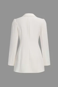 MICAS Pant Sets-Asymmetrical Blazer And Pants Set IVORY