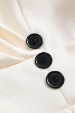 MICAS Pant Sets-Asymmetrical Blazer And Pants Set IVORY