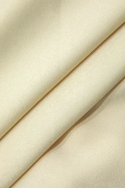 MICAS Mini Dresses-Asymmetrical Cowl Neck Backless Slip Mini Dress BEIGE