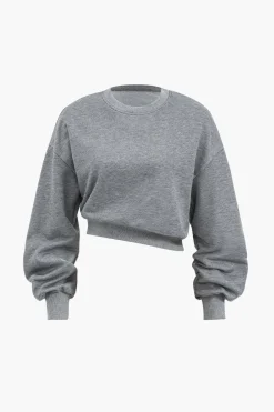 MICAS Skirt Sets-Asymmetrical Design Top And Skirt Set GRAY