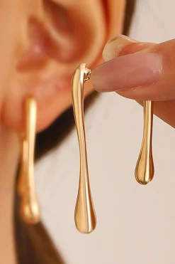 MICAS Earrings|Accessories-Asymmetrical Droplet Earrings GOLD