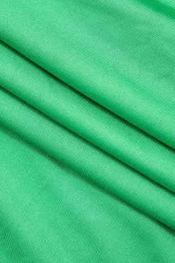 MICAS Long Sleeve Dresses|Maxi Dresses-Asymmetrical Hem Round Neck Ruched Long Sleeve Maxi Dress GREEN