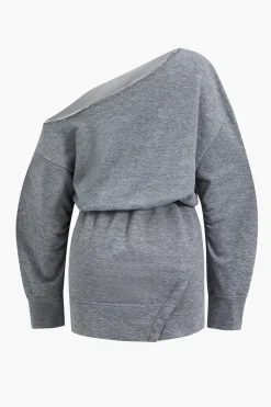 MICAS Long Sleeve Dresses|Mini Dresses-Asymmetrical Long Sleeve Mini Dress