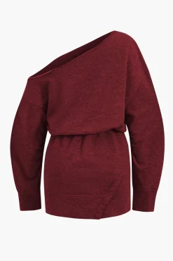 MICAS Long Sleeve Dresses|Mini Dresses-Asymmetrical Long Sleeve Mini Dress