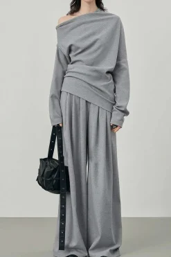 MICAS T-Shirts-Asymmetrical Long Sleeve T-Shirt