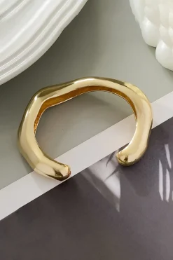 MICAS Bracelets|Accessories-Asymmetrical Metal Cuff Bangle