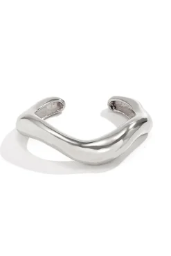 MICAS Bracelets|Accessories-Asymmetrical Metal Cuff Bangle