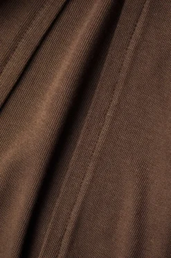 MICAS Long Sleeve Dresses|Maxi Dresses-Asymmetrical Neck Slit Maxi Dress