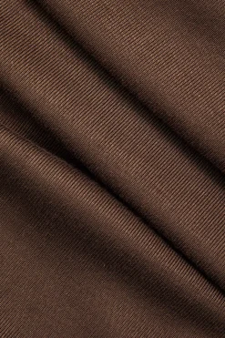 MICAS Long Sleeve Dresses|Maxi Dresses-Asymmetrical Neck Slit Maxi Dress