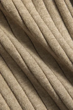 MICAS Knitwear|Knit Tops-Asymmetrical Patchwork Knit Tank Top BLACK