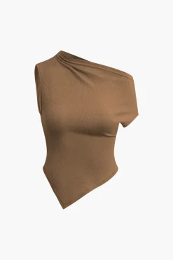 MICAS Skirt Sets-Asymmetrical Twist Top And High Waist Maxi Skirt Set