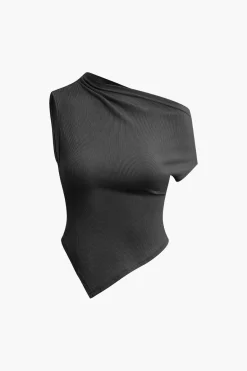 MICAS Skirt Sets-Asymmetrical Twist Top And High Waist Maxi Skirt Set