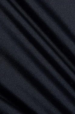 MICAS Swimwear-Asymmetrical U-ring Cut Out Ruched One-Piece Swimsuit BLACK