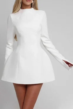 MICAS Long Sleeve Dresses|Mini Dresses-Backless Mini Dress