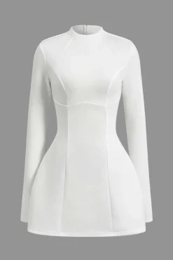 MICAS Long Sleeve Dresses|Mini Dresses-Backless Mini Dress