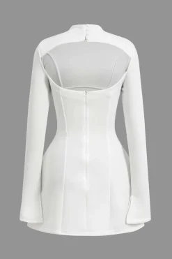 MICAS Long Sleeve Dresses|Mini Dresses-Backless Mini Dress