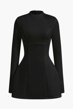 MICAS Long Sleeve Dresses|Mini Dresses-Backless Mini Dress