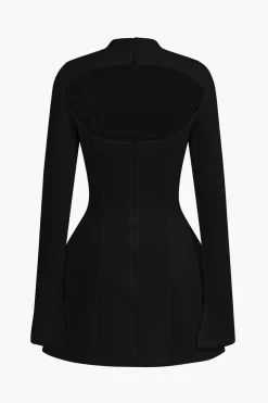 MICAS Long Sleeve Dresses|Mini Dresses-Backless Mini Dress