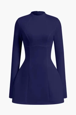 MICAS Long Sleeve Dresses|Mini Dresses-Backless Mini Dress