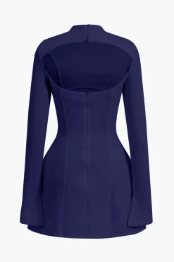 MICAS Long Sleeve Dresses|Mini Dresses-Backless Mini Dress
