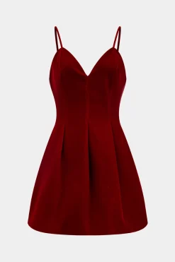 MICAS Mini Dresses-Backless Sleeveless Mini Dress MAROON