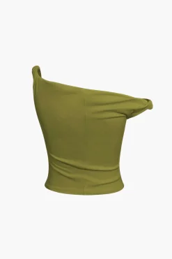 MICAS Tank Tops & Cami-Basic Asymmetrical Twist Sleeveless Top