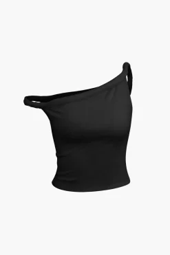 MICAS Tank Tops & Cami-Basic Asymmetrical Twist Sleeveless Top