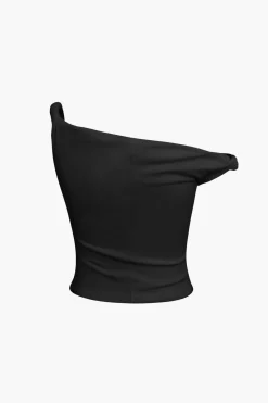 MICAS Tank Tops & Cami-Basic Asymmetrical Twist Sleeveless Top